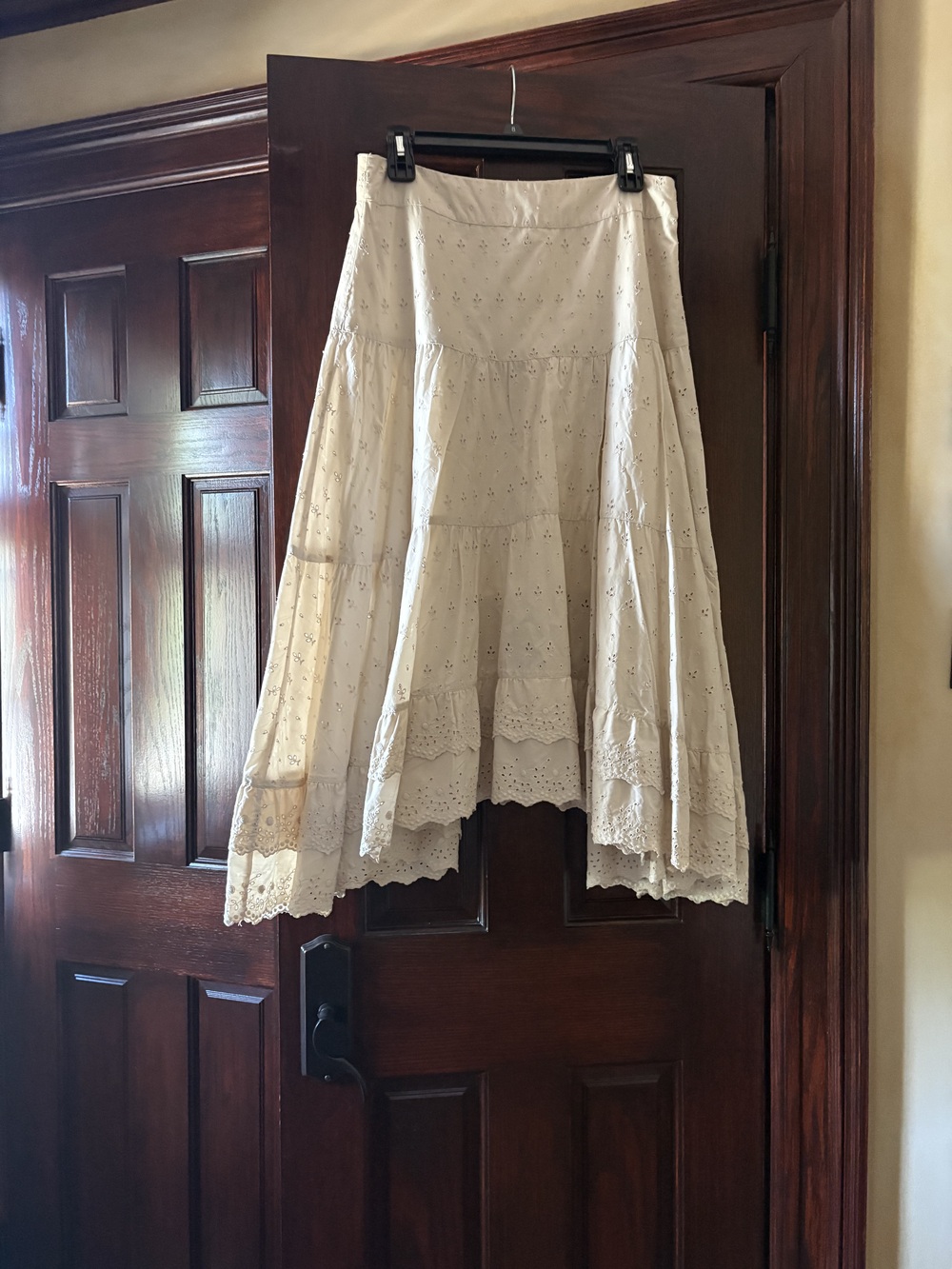 Banana Republic Asymmetric Maxi eyelet skirt